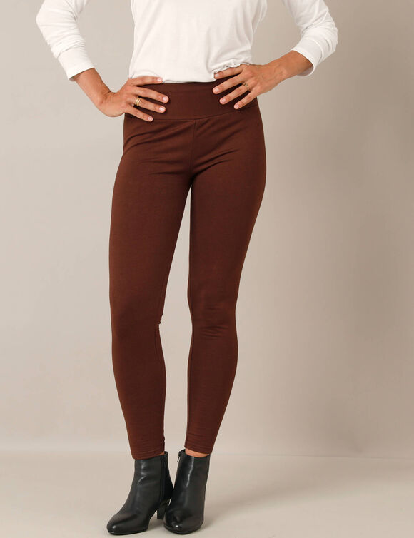 Legging taille haute spécial froid, molleton gratté (marron) Legging taille haute spécial froid, molleton gratté (marron)
